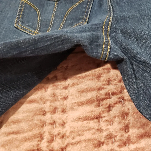 LOFT Modern Flare Jeans Women Size 14 blue denim - Picture 16 of 17